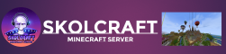 Skolcraft small happy minecraft server banner