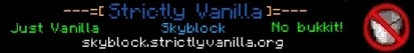 Strictly Vanilla Skyblock banner