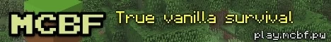 MCBF - Vanilla Minecraft Server banner