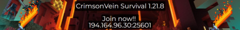 CrimsonVein 1.21.8 Survival banner