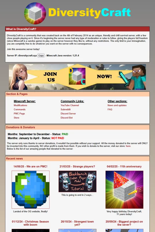 DiversityCraft - NOT a Normal Anarchy Server screenshot 2